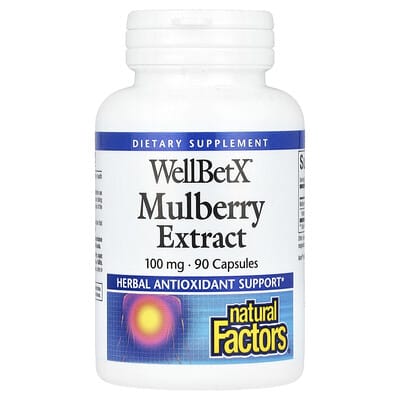 WellBetX, экстракт шелковицы, 100 mg, 90 капсул