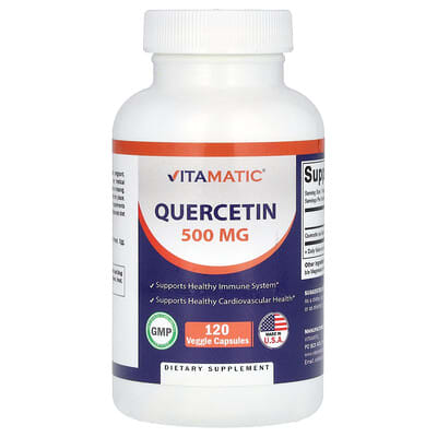 Vitamatic Quercetin, 500 mg, 120 вегетарианских капсул