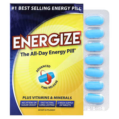 Energize, All-Day Energy Pill, 28 таблеток