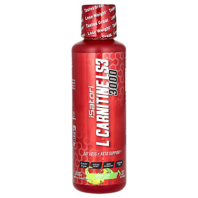 Isatori L-Carnitine LS3 3000, лимон-лайм, 3,000 mg, 16 fl oz (480 ml)