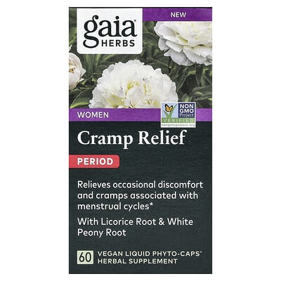 Gaia Herbs Женские капсулы для облегчения менструальных болей, 60 Vegan Liquid Phyto-Caps®