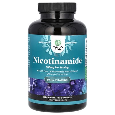 Nicotinamide, 500 mg , 180 Capsules