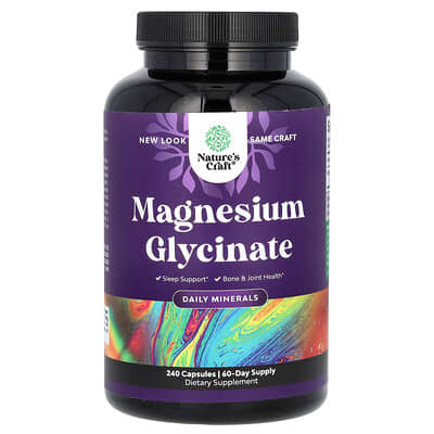 Магний Nature's Craft Magnesium Glycinate, 240 капсул (100 mg на капсулу)