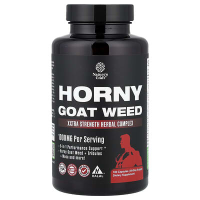 Horny Goat Weed, Xxtra Strength Herbal Complex, 180 Capsules