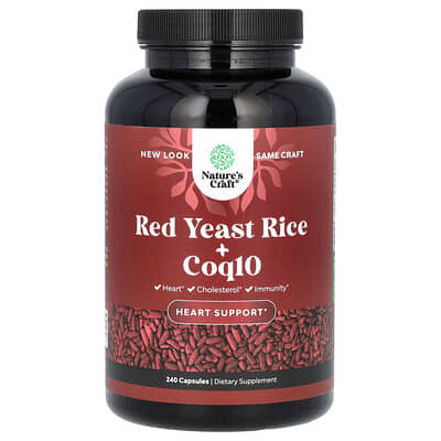 Красный дрожжевой рис + CoQ10, 240 капсул