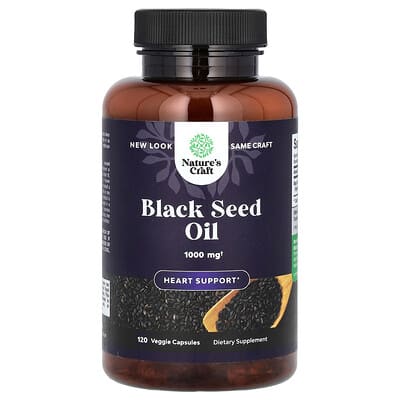 Nature's Craft масло черного тмина, 120 вегетарианских капсул (500 mg на капсулу)