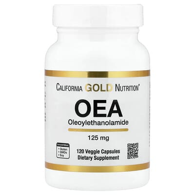 Растительные капсулы California Gold Nutrition OEA Oleoylethanolamide, 125 мг, 120 шт.