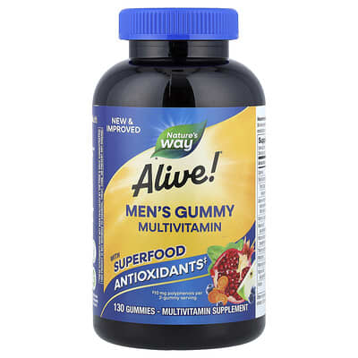 Alive!® Men's Gummy Multivitamin, Fruit, 130 Gummies