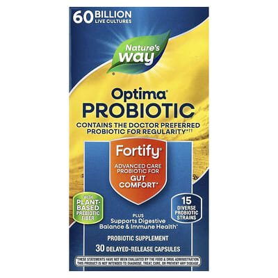 Fortify®, Optima® Probiotic, 60 Billion CFU, 30 Delayed-Release Capsules