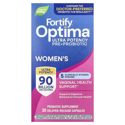 Nature's Way Fortify®, Optima® Pre + Probiotic, Женские, 30 капсул пролонгированного действия