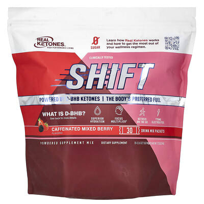 Shift, Caffeinated Mixed Berry, 30 Packets, 0.26 oz (7.3 g) Each