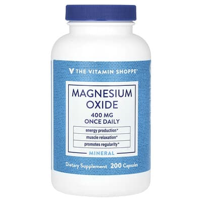 Magnesium Oxide, 400 mg, 200 Capsules