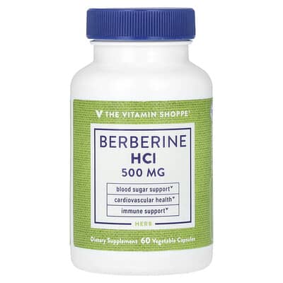 Берберин HCl, 500 mg, 60 растительных капсул