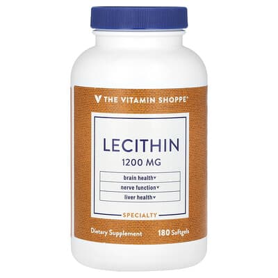 The Vitamin Shoppe Лецитин, 1,200 mg, 180 мягких капсул