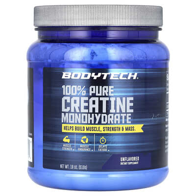 BodyTech чистый креатин моногидрат, без вкуса, 18 oz (510 g)