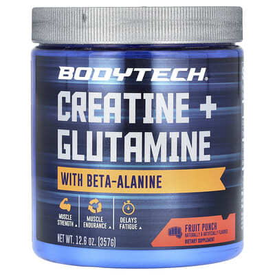 Creatine + Glutamine with Beta-Alanine, Fruit Punch, 12.6 oz (357 g)