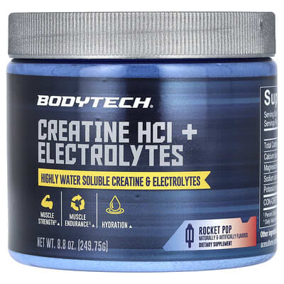 Creatine HCl + Electrolytes, Rocket Pop, 8.8 oz (250 g)