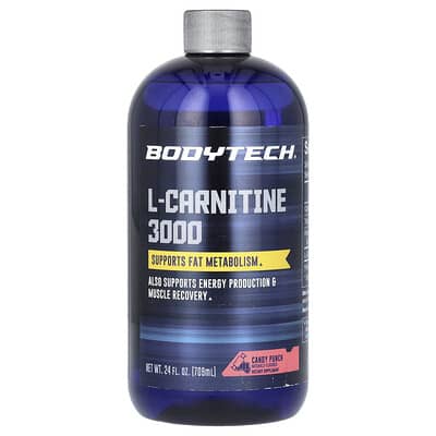 BodyTech L-Carnitine 3000, вкус Candy Punch, 24 fl oz (709 ml)