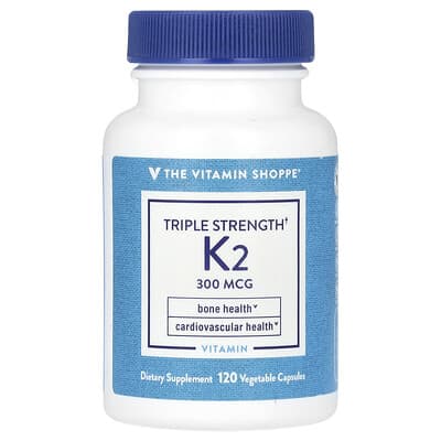 Triple Strength витамин K2, 300 mcg, 120 растительных капсул