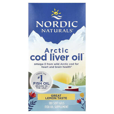Arctic Cod Liver Oil™, Lemon, 180 мягких капсул