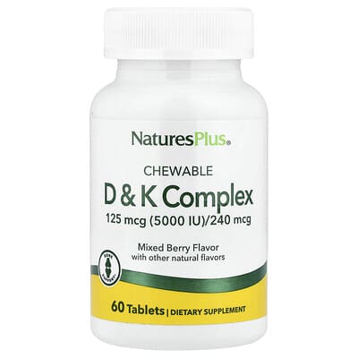 Chewable D & K Complex, Mixed Berry, 60 Tablets