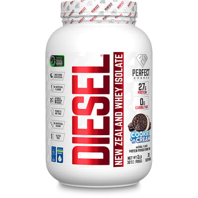 Diesel, изолят сывороточного протеина, Cookies 'n Cream, 2 lbs (908 g)