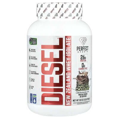 Сыворотка протеиновая Diesel®, New Zealand Whey Isolate, Triple Rich Chocolate, 2 lb (908 g)