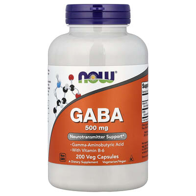GABA With Vitamin B-6, 200 Veg Capsules