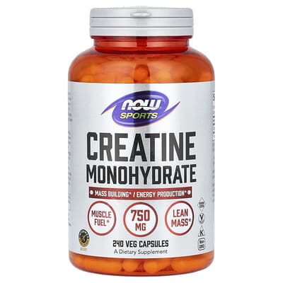 Sports, моногидрат креатина, 750 mg, 240 веганских капсул
