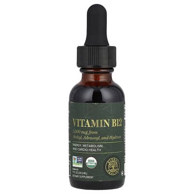 Витамин B12, 5,000 mcg, 1 fl oz (29.6 ml)