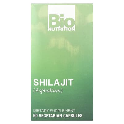 Shilajit (Asphaltum), 60 Vegetarian Capsules (500 mg per Capsule)