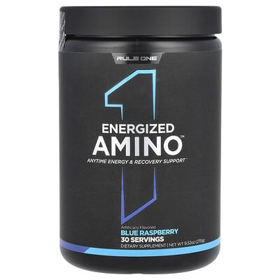 Аминокислоты Energized Amino, вкус голубая малина, 9.52 унции (270 г)