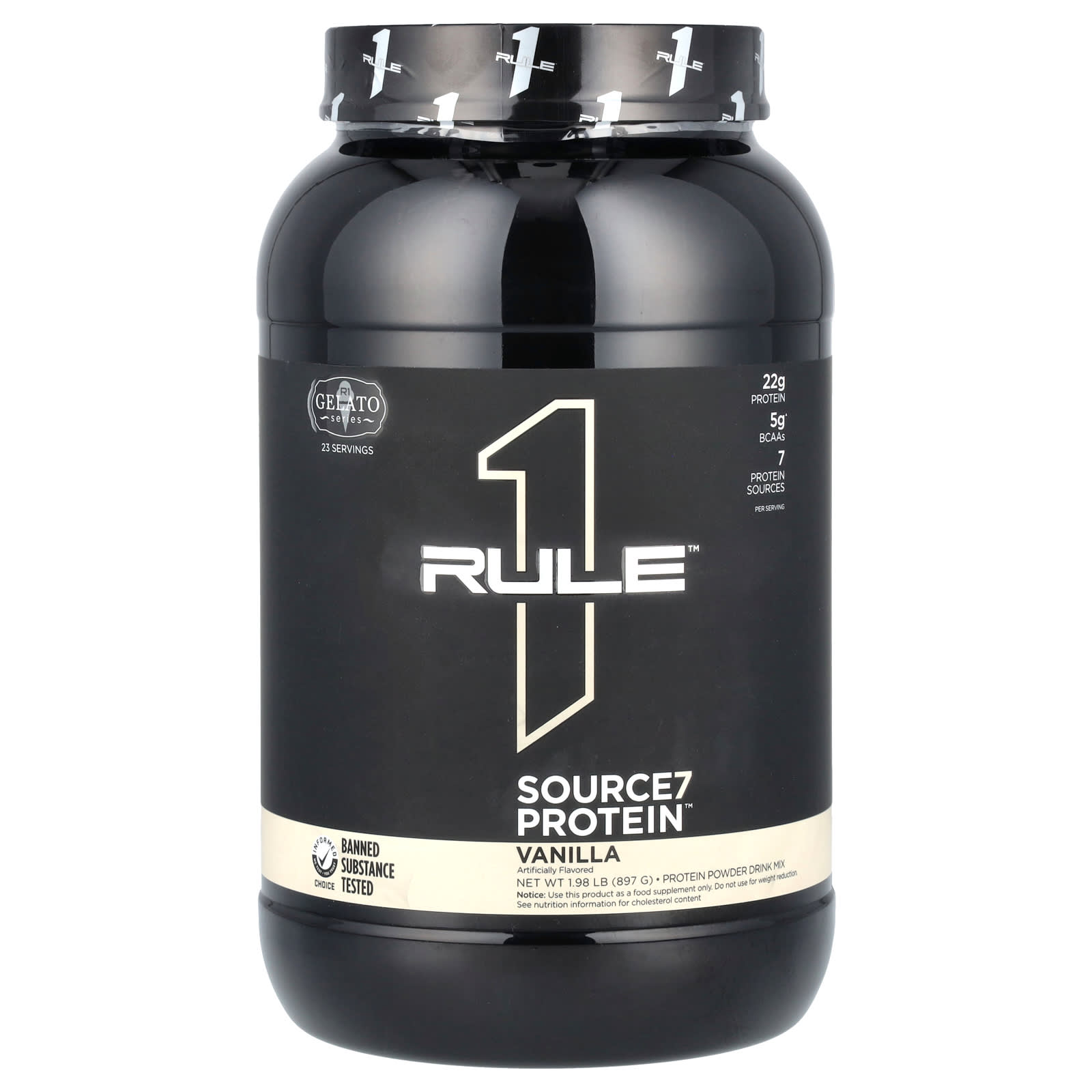 Спортивный протеиновый напиток Source7 Protein Powder Mix, ваниль, 1.98 lb (897 g)