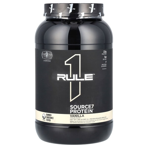 Спортивный протеиновый напиток Source7 Protein Powder Mix, ваниль, 1.98 lb (897 g)