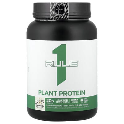 Plant Protein, Pure Vanilla, 1.37 lb (620 g)