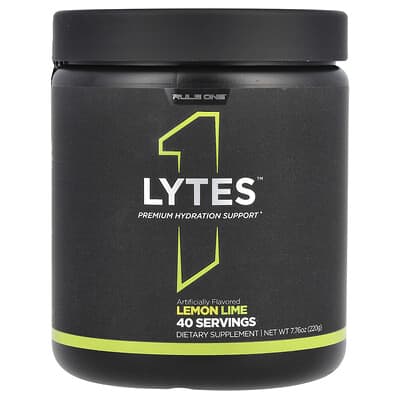Спортивный напиток Rule One Proteins Lytes, Lemon Lime, 7.76 oz (220 g)