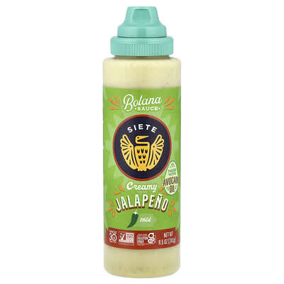 Соус Siete Botana Sauce, Creamy Jalapeno, Mild, 8.5 oz (241 g)