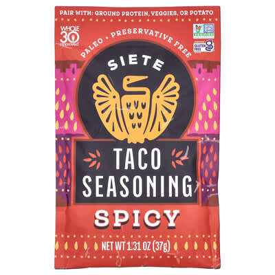 Приправа Siete Taco Seasoning Spicy, 1.31 oz (37 g)