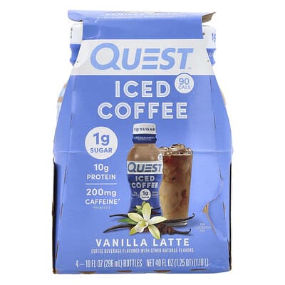 Кофе Quest Nutrition Iced Coffee Vanilla Latte 4 x 296 ml