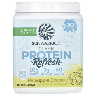Протеиновый напиток Sunwarrior Clear Protein Refresh, Pineapple Coconut, 14.8 oz (420 g)
