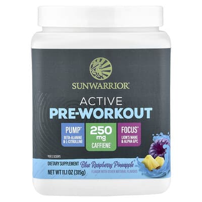 Active Pre-Workout, Blue Raspberry Pineapple, 11.1 oz (315 g)