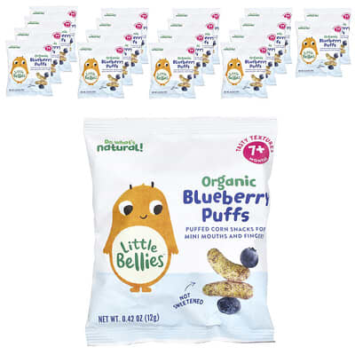 Organic Blueberry Puffs, 7+ Months, 18 Bags, 0.42 oz (12 g) Each