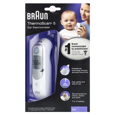 Braun ThermoScan 5 бесконтактный термометр 25 предметов