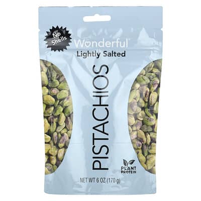Фисташки Wonderful Pistachios Lightly Salted, без скорлупы, 6 oz (170 g)