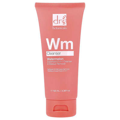 Watermelon Superfood 2-in-1, Cleanser & Makeup Remover, All Skin Types, 3.38 fl oz (100 ml)