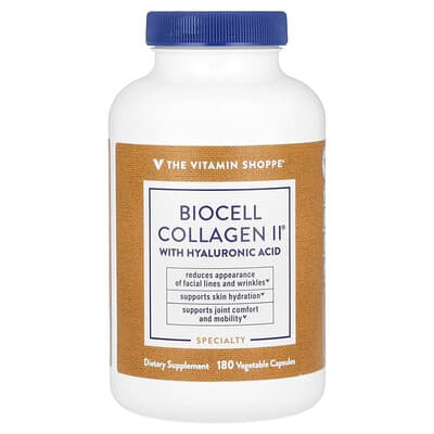BioCell Collagen II с гиалуроновой кислотой, 180 вегетарианских капсул