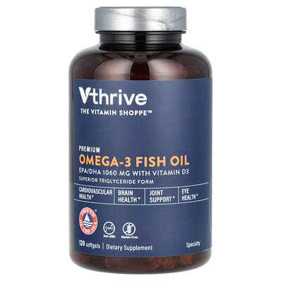 Premium Omega-3 Рыбий жир, 120 мягких капсул