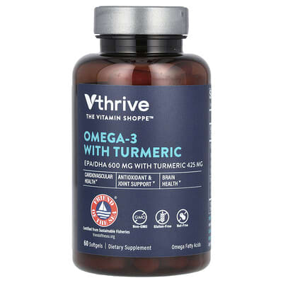 Vthrive Omega-3 с куркумой, 60 мягких капсул