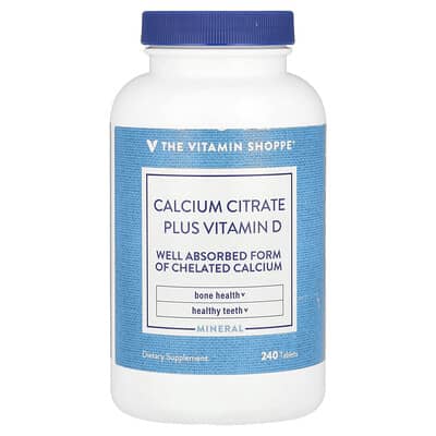 Calcium Citrate Plus Vitamin D, 240 Tablets