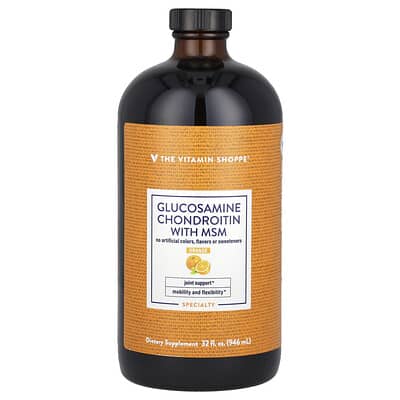 Глюкозамин Хондроитин с MSM, Orange, 32 fl oz (946 ml)
